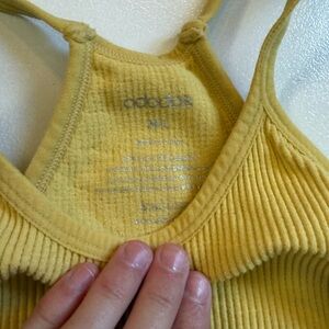 Adidas Mustard Ribbed Tank Top